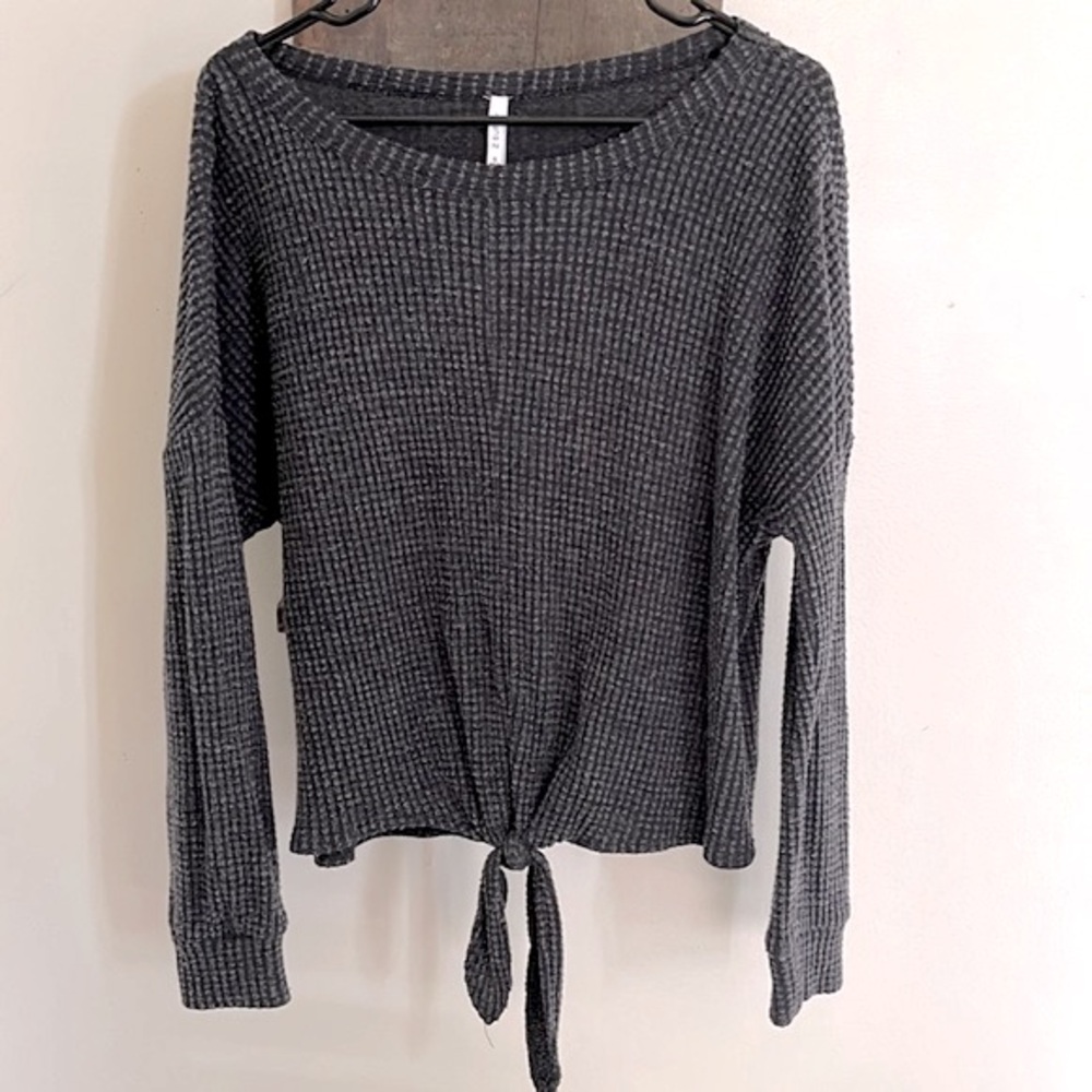 Z Supply Waffle Thermal Shirt Waist Tie